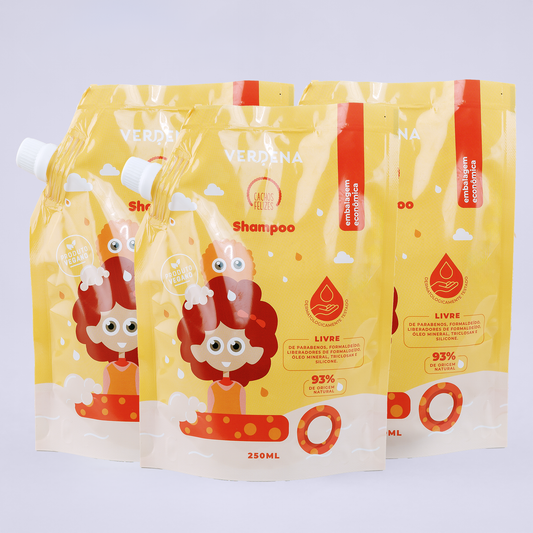 Kit 3 Refis Shampoo Cachos Felizes