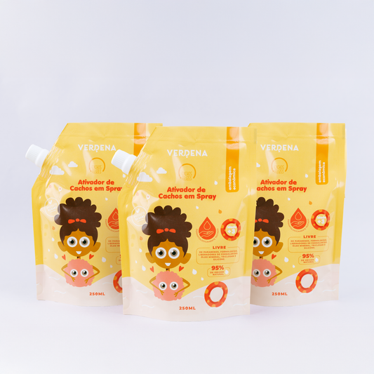 Kit 3 Refis Ativador de Cachos Felizes