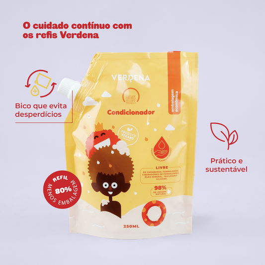 Kit 3 Refis Condicionador Cachos Felizes