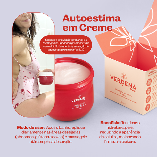 Creme para Celulite e Redutor de Medidas - Autoestima em Creme - 270ml