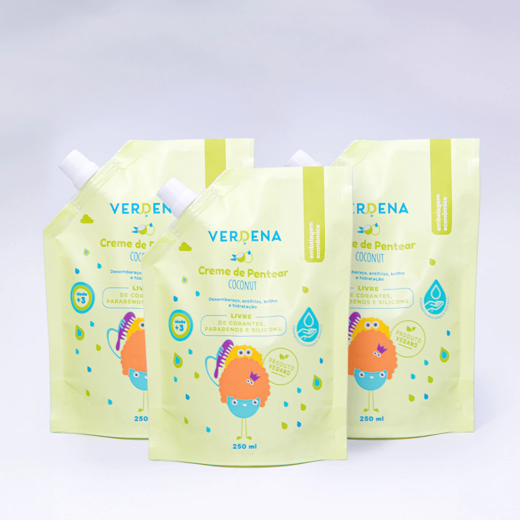 Kit 3 Refis Creme de Pentear Coconut