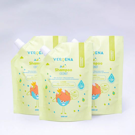 Kit 3 Refis Shampoo Coconut